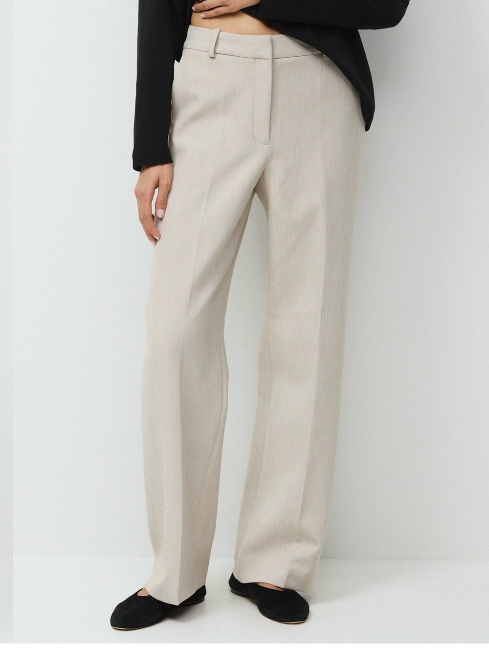 Aritzia Agency Pants in Heather Matte Pearl